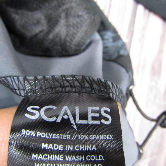 Scales 1/4 Zip Jacket Mens Small Pullover Dolphin Palm Island Print Stretch - Picture 4 of 7